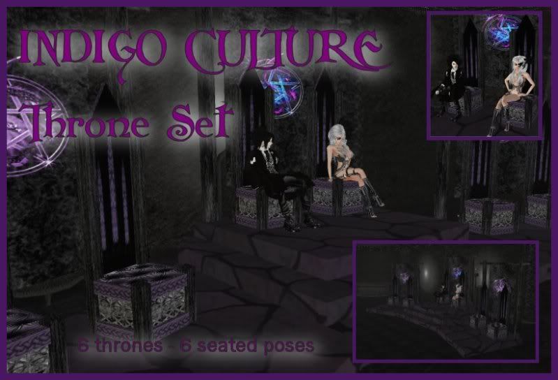 Indigo Culture 6 Piece Throne Set