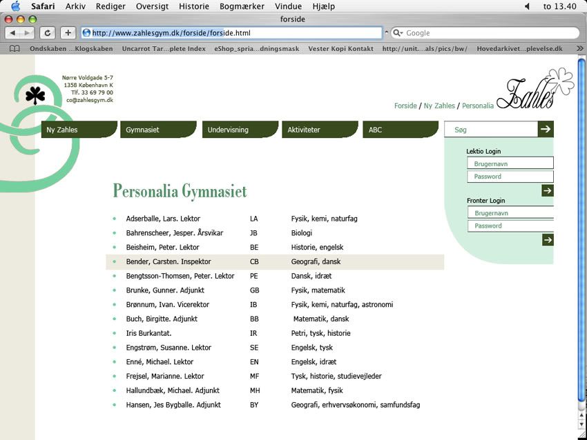 website draft for Zahles