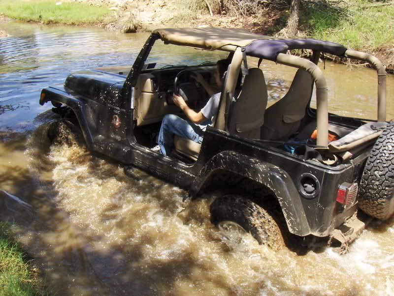 Jeeps in Water