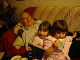 Sophie and Grace with Grandpa