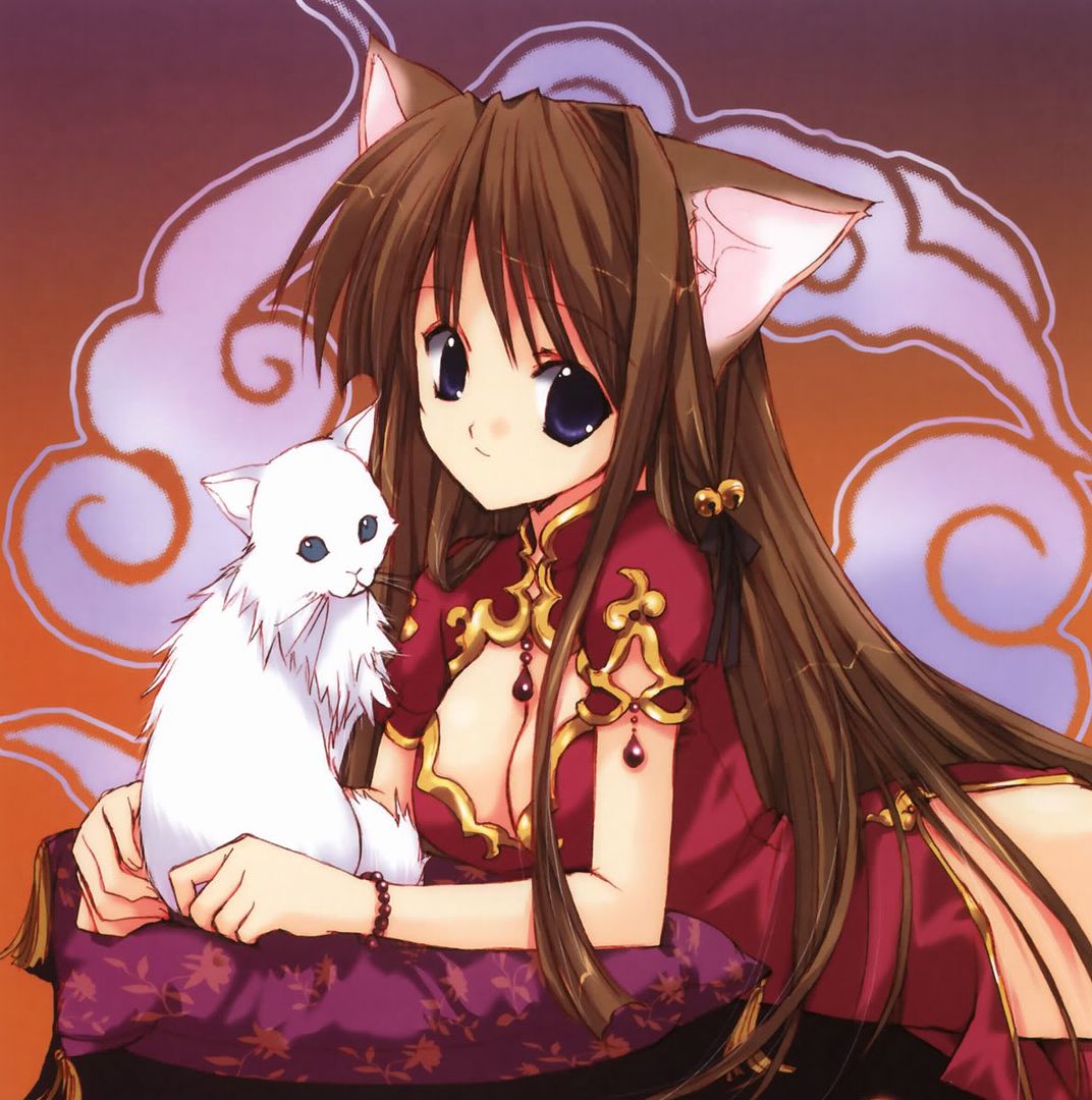 Anime Neko Girl and Cat Pictures, Images and Photos