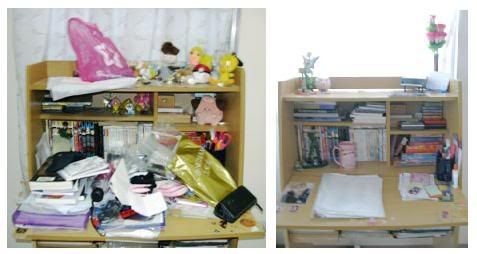 the clutter then the clutter-free