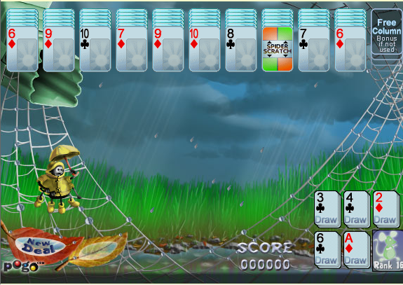 pogo rainy day spider solitaire