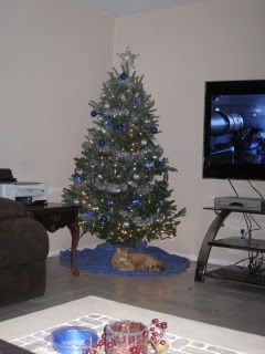 Tree with Decorations and Cat