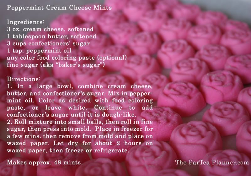 I made 200something of these Peppermint Cream Cheese Mints yesterday for 