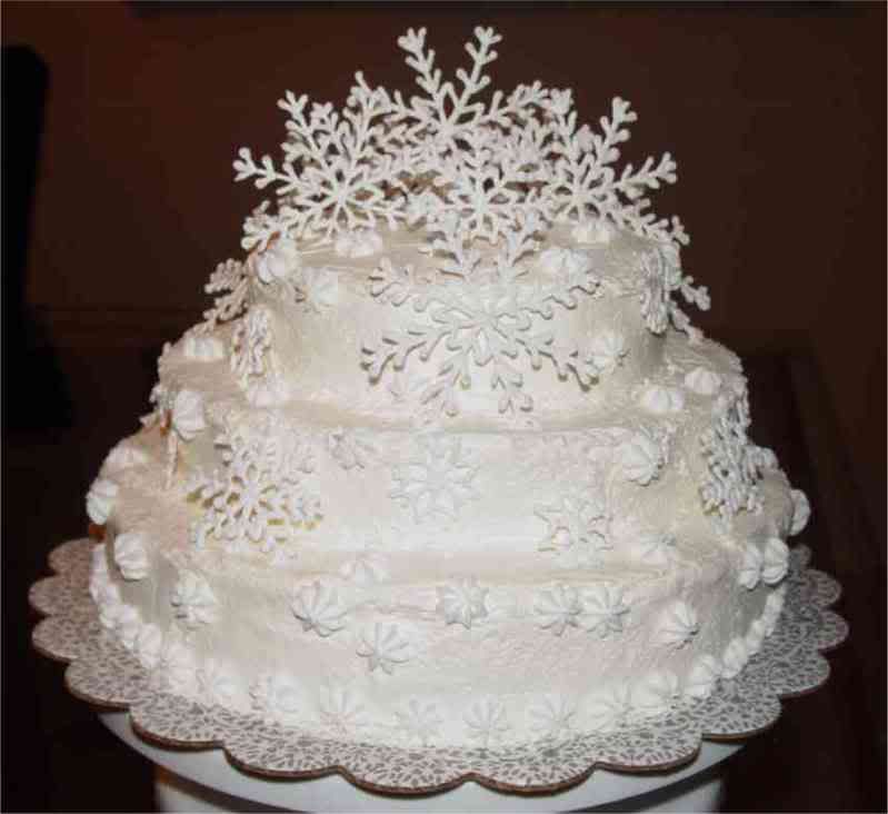 winter wedding cake designs