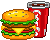 Hamburger w/Drink