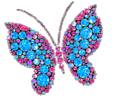 Blue Sequin Butterfly Pictures, Images and Photos