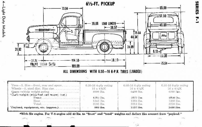 1952 Ford pickup specifications #1