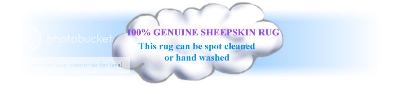 Genuine Sheepskin. Hand washable