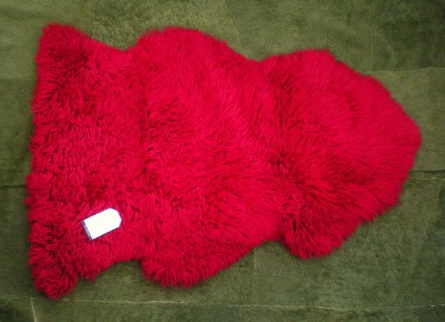 *RARE* 100/% GENUINE CURLY Sheepskin Rug BLACK CRIMPED WOOL NATURAL WAVY