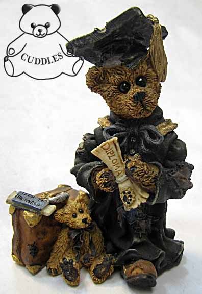 Edmund Graduate Carpe Diem Graduation Diploma Boyds Bear Resin 