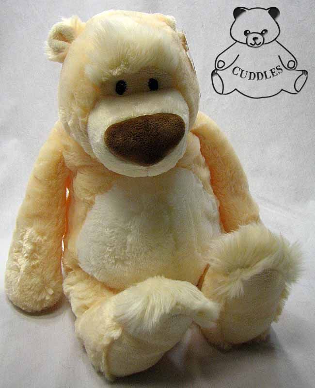 Brody Teddy Bear Stuffed Animal Plush Toy Gund Cream White Floppy Soft 
