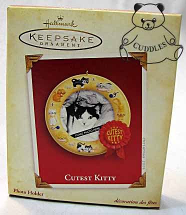 Cutest Kitty Photo Frame Hallmark Christmas Ornament Cat Award 2007 