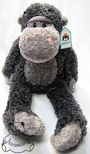 Junglie Gorilla Ape Jellycat Plush Toy Stuffed Animal Grey Huggable 