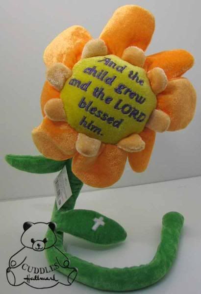 And The Child Grew Orange Flower Russ Plush Toy Stuffed Bendable 